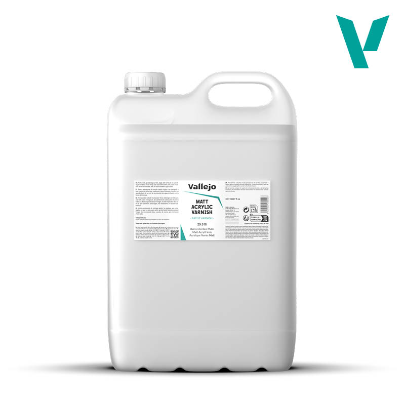 Vallejo Barniz Brillante Acrílico Permanente a Base de Agua 500 ml. Capa Protectora Incolora de Secado Rápido para Bellas Artes, Modelismo y Manualidades