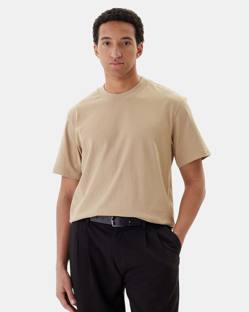 HUGO 50488330 DAPOLINO Camisetas Manga corta Hombre Beige