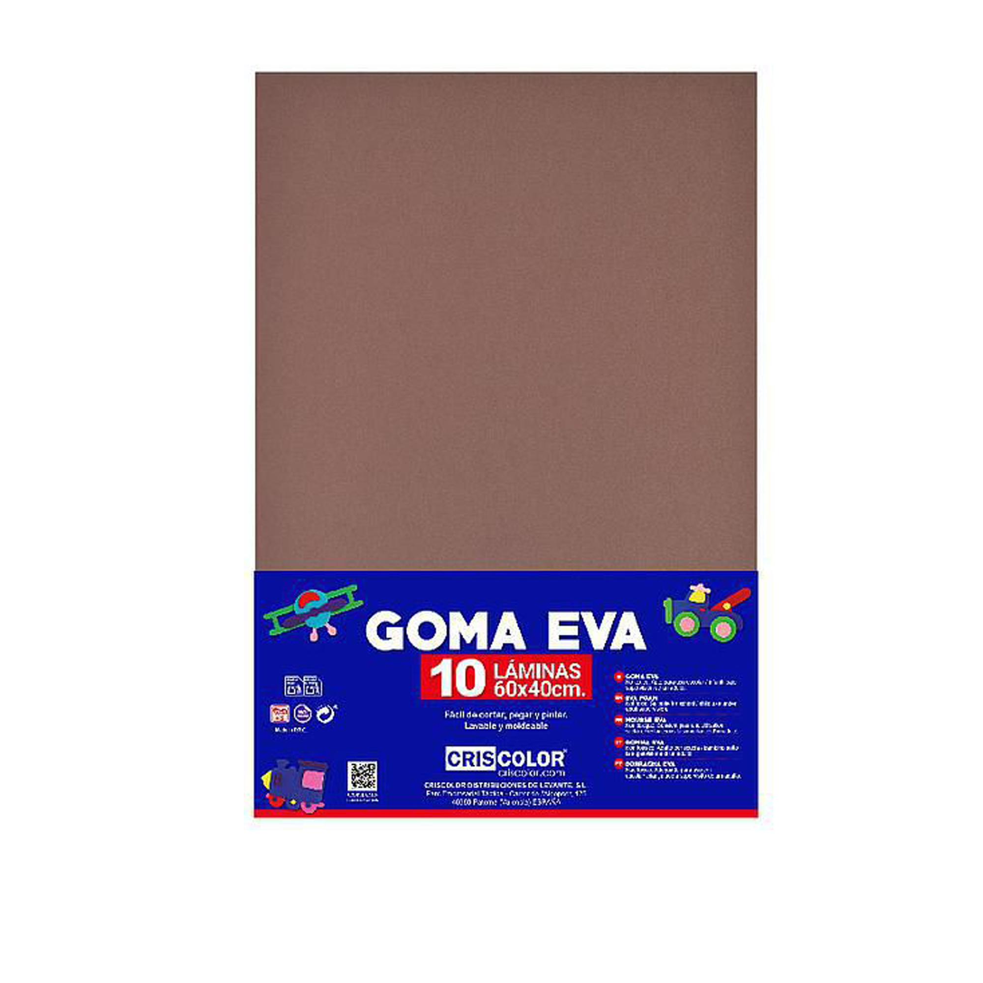 UD - Set 10 Cartulinas Goma Eva 40x60 cm – Colores Variados para Manualidades y Proyectos Creativos