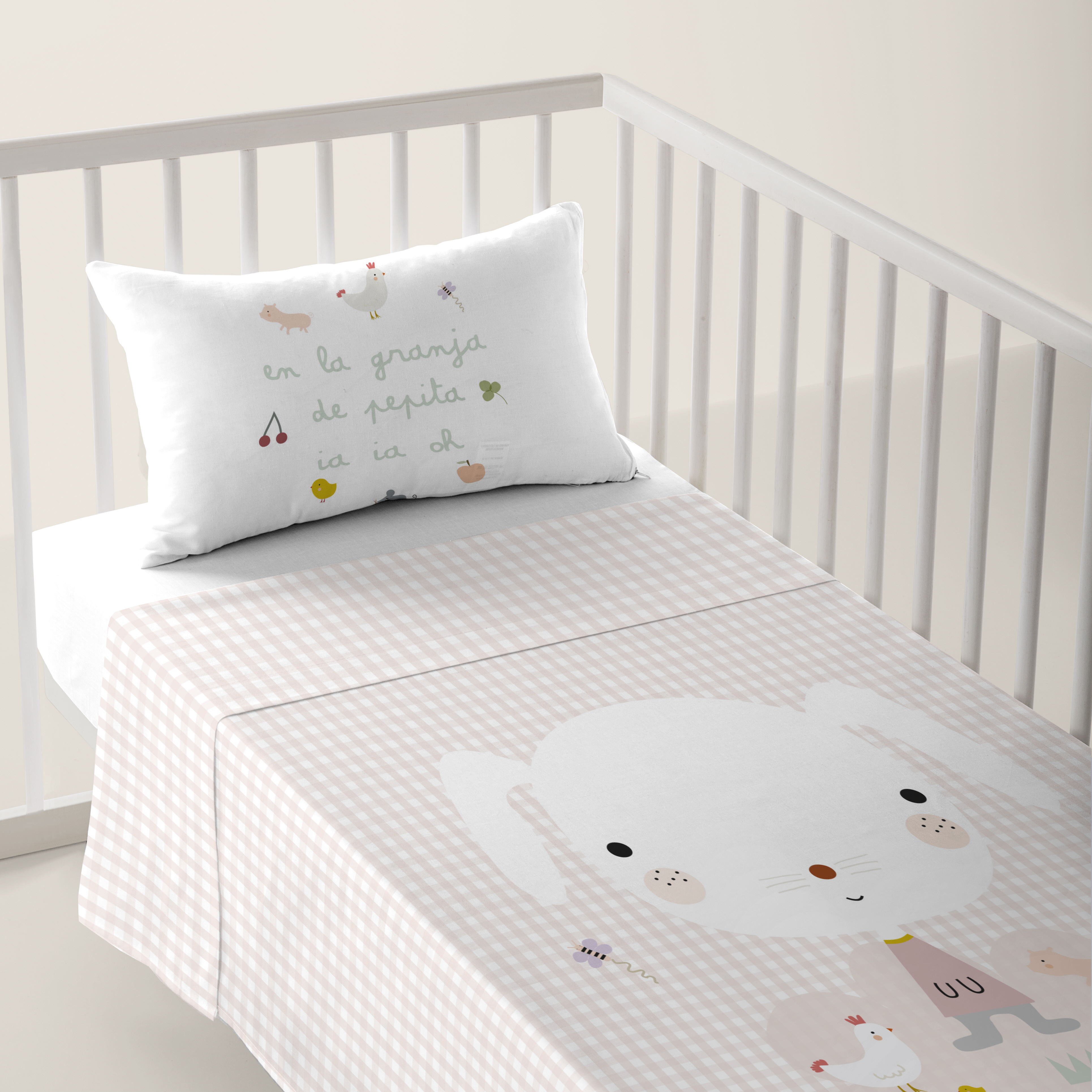 HACIENDO EL INDIO - Juego de Sábanas Cuna Estampado 100% Algodón - Juego de 2 Piezas Incluye Sábana Encimera y 1 Funda de Almohada - 100x130/120x180 cm - 13 Modelos Disponibles - Fabricado en España