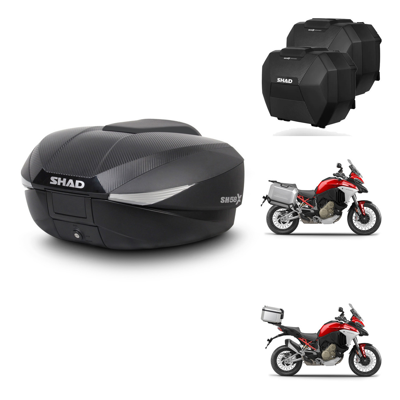Maletas Sh38x Carbon + Herraje Baul + He KIT-575881