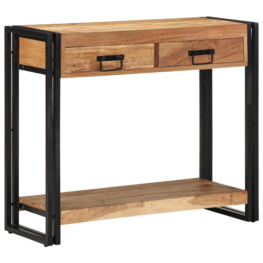 vidaXL Mesa Consola Marrón 90 x 33 x 75 cm Madera de Acacia Sólida