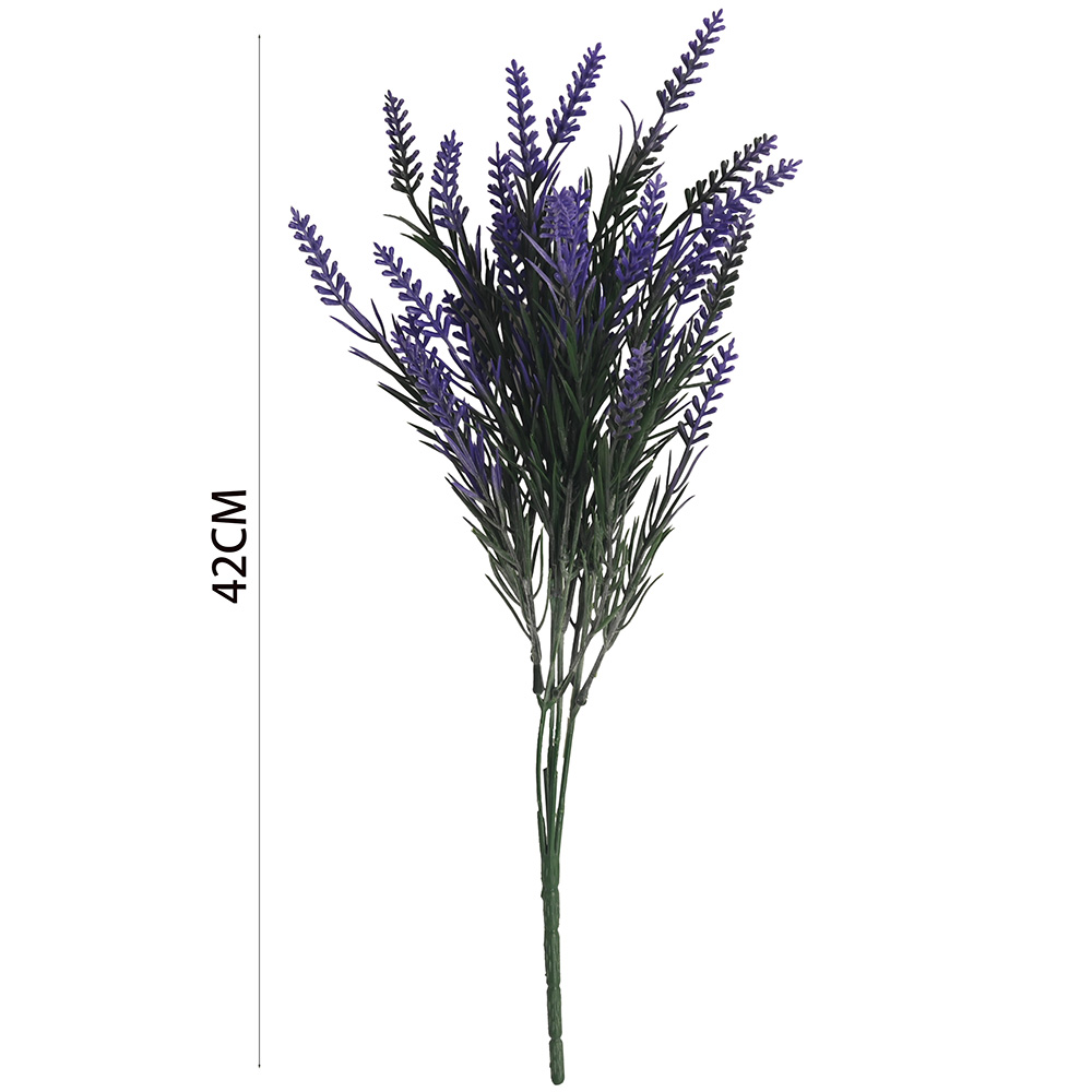Poenia Arte Floral - Ramo Lavanda Artificial 42CM 3PCS - Decoración Duradera