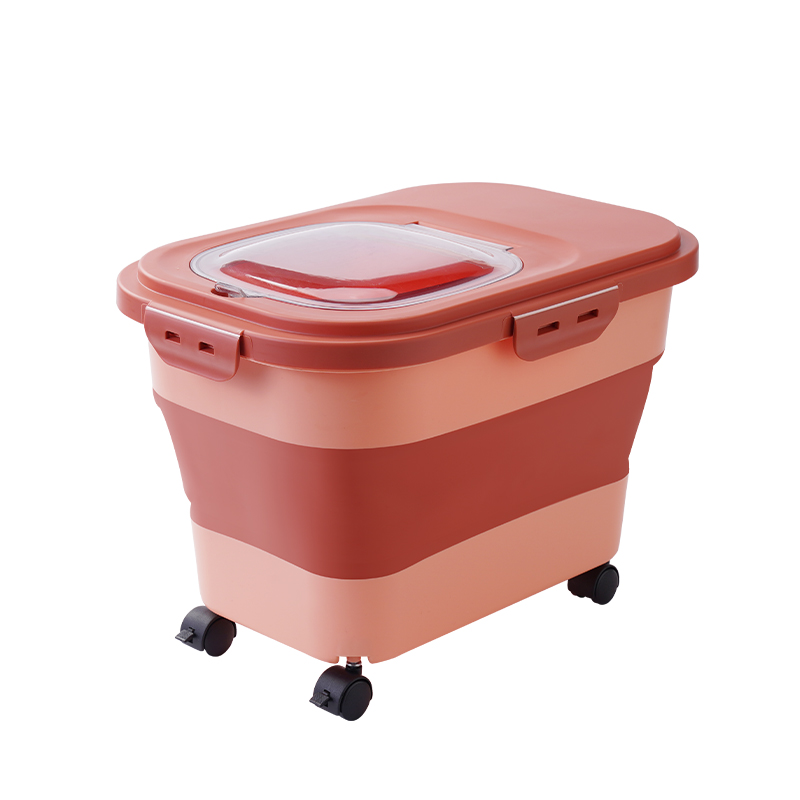 Contenedor De Almacenamiento Para Alimentos Para Perros Y Gatos Colapsable 13/33LB Caja De Alimentos Para Gatos Con Tapa Airtight Para Cocina Granos Y Arroz
