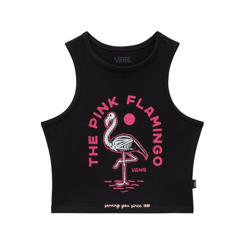 Camiseta VANS FLAMINGHOST FITTED TANK VN000GH8BLK1 Negro