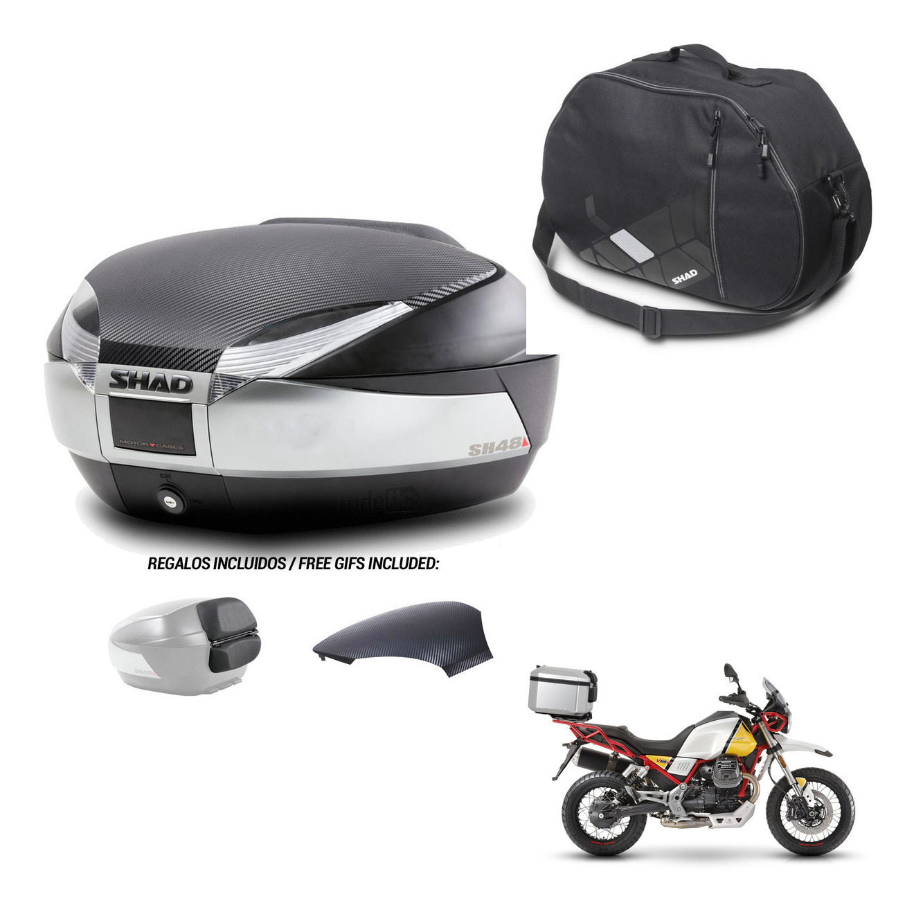 Baul Trasero + Bolsa Interna + Herraje Montaje Sh48 KIT-241235