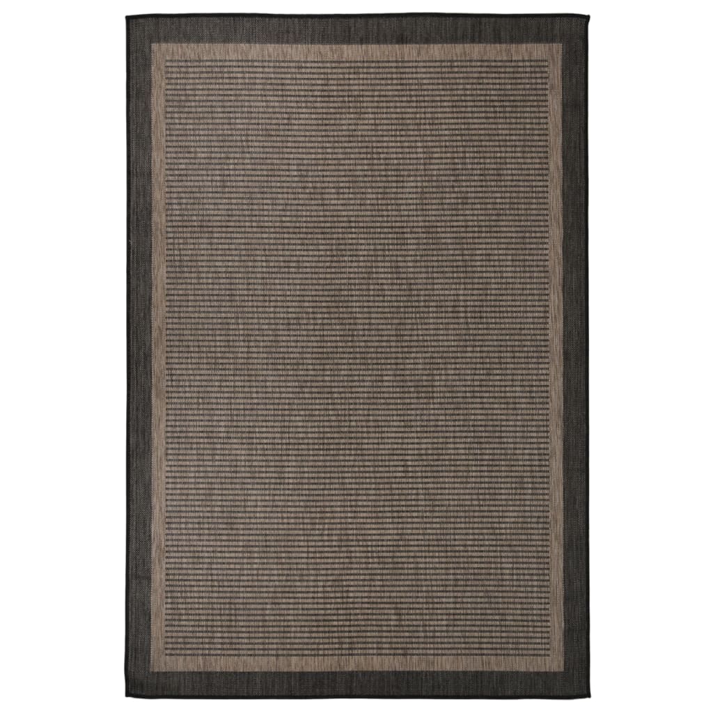 Vidaxl Alfombra de Exterior de Tejido Plano Gris 140x200 Cm
