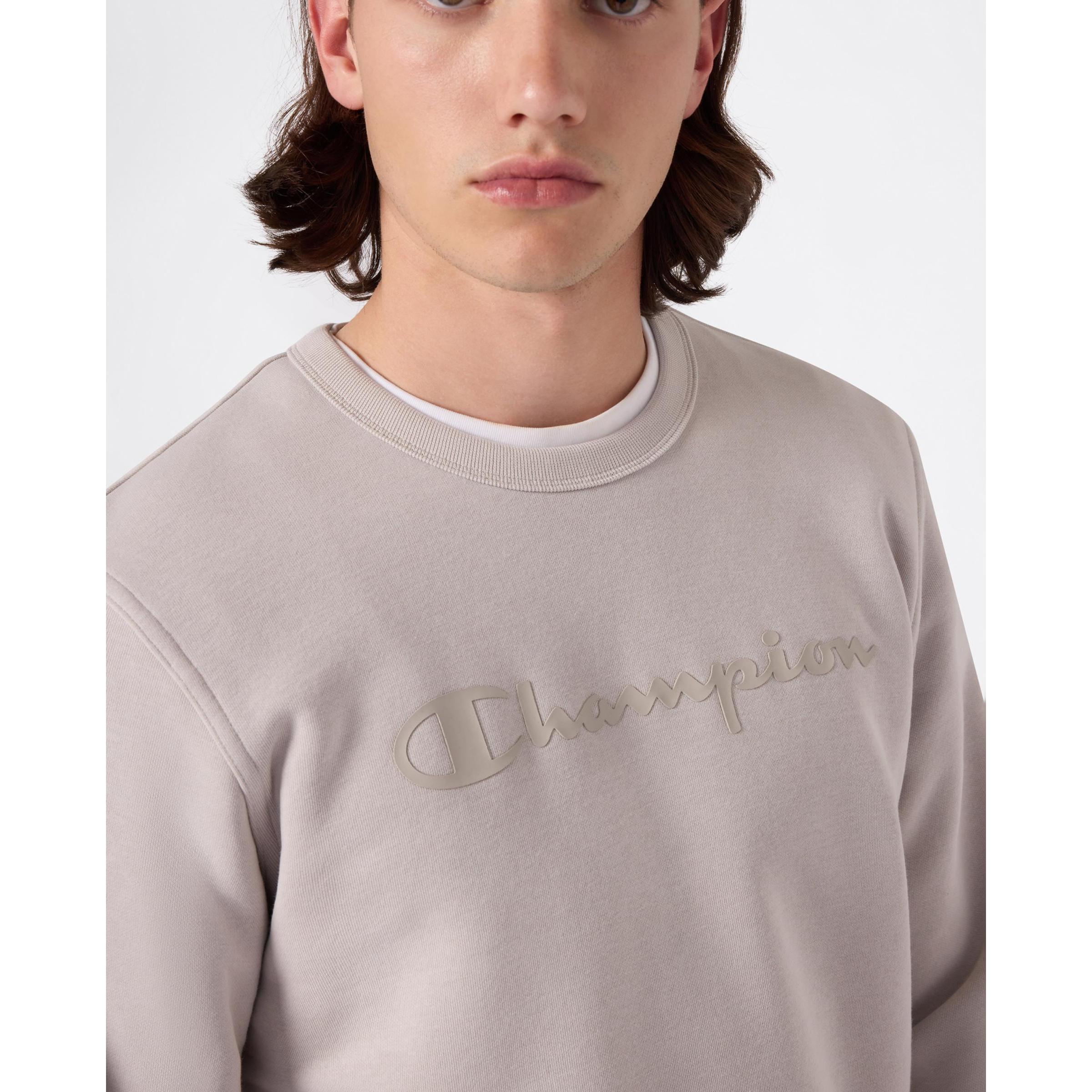 Champion - Sudadera Icons Tonal para hombre de manga larga con cuello redondo y puños acanalados corte holgado en color navy