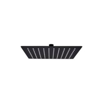 CA Rociador de ducha de lluvia Sollbry Alcachofa de ducha Accesorio de baño Acero inoxidable 20x20 cm Cuadrado Negro
