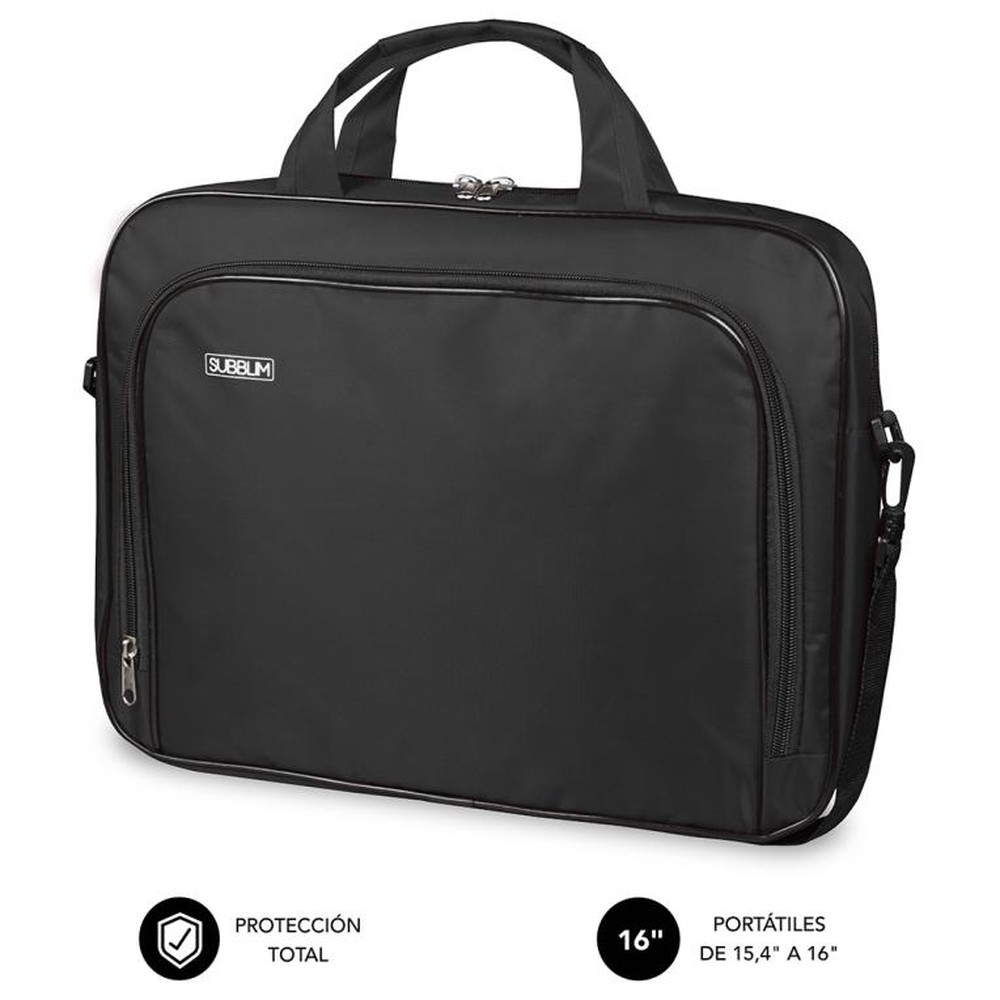 Subblim - Maletín Oxford para portátil hasta 16\" con compartimento acolchado y bolsillo exterior, resistente e ideal para uso diario