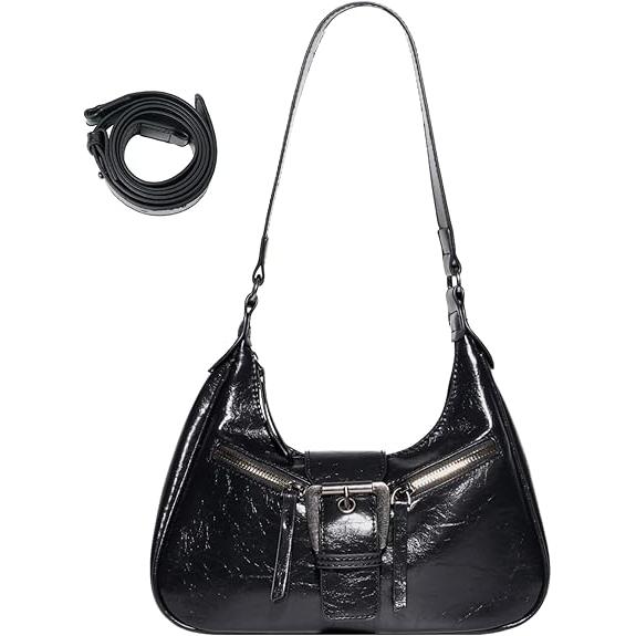 Bolso de hombro pequeño para mujer, estilo vintage, piel vegana, bolso de estilo único