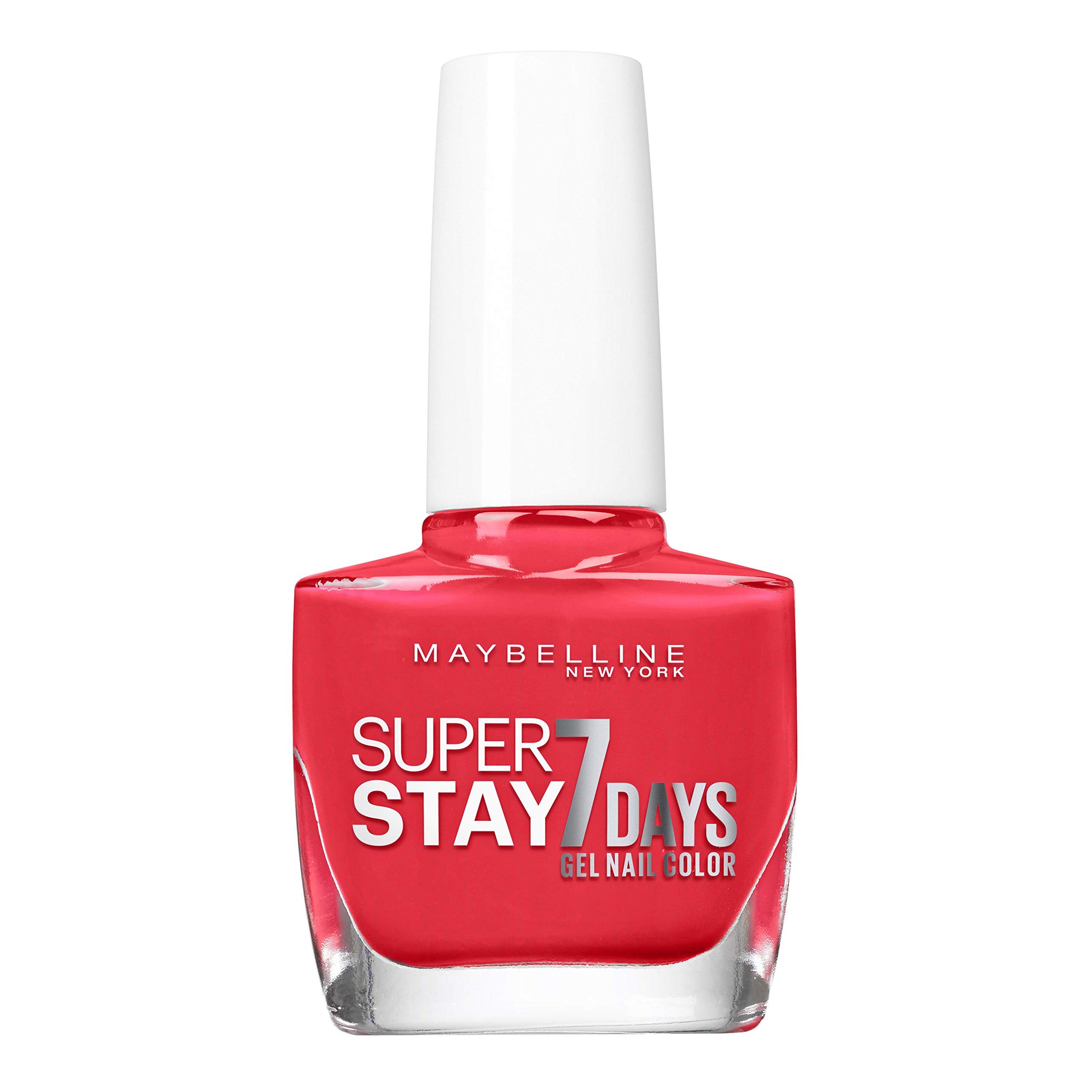 Maybelline New York – Vernis à Ongles Professionnel – Technologie Gel – Super Stay 7 Days – Teinte : Blood Orange (493) BL