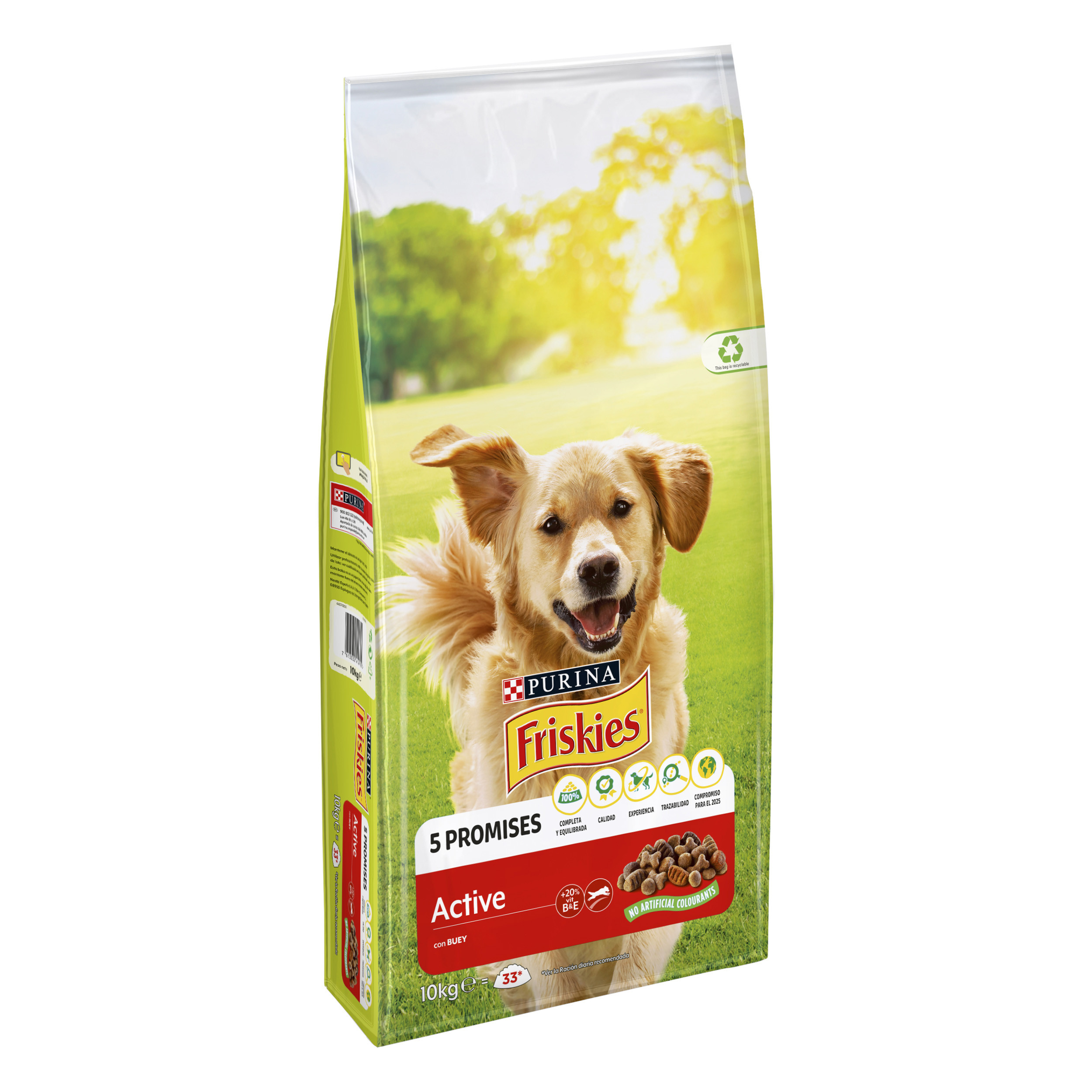 Friskies Active con Buey Pienso para Perros Pienso completo para perros adultos activos