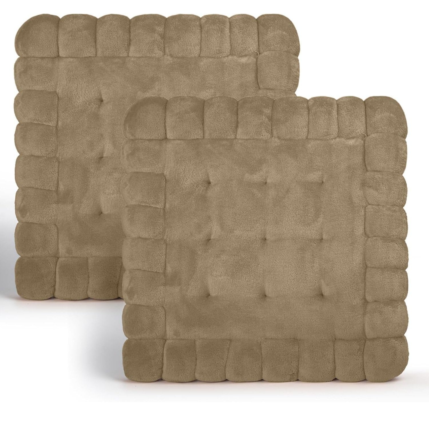 C.A | Cojines para Silla 🪑 | 40x40 cm Cuadrados Forma Galleta | Extra Suaves y Cómodos | Acolchado Grueso | Decoración Hogar y Terraza