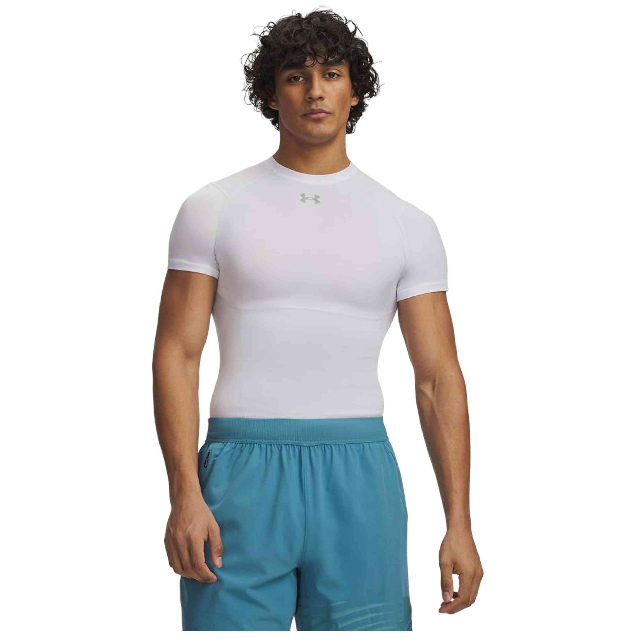 Camiseta De Manga Corta Under Armour modelo HeatGear Elite Compression para Hombre en color Blanco