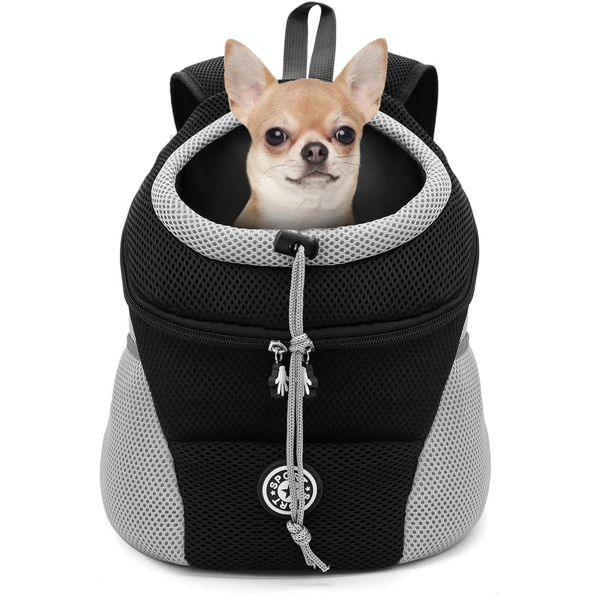 TK Mochila para Perros y Gatos | Transportín Portátil | Negro S