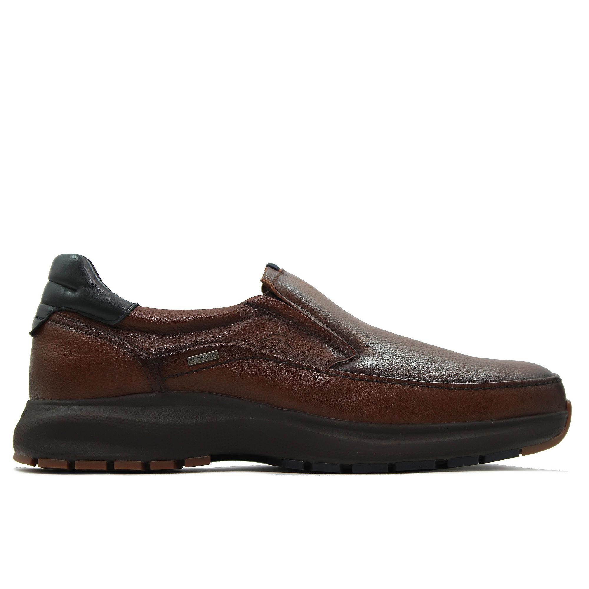 Fluchos F2064 Zapato mocasín de hombre,sin cordones,elásticos en empeine,de piel,impermeable,suela de goma, para caballero