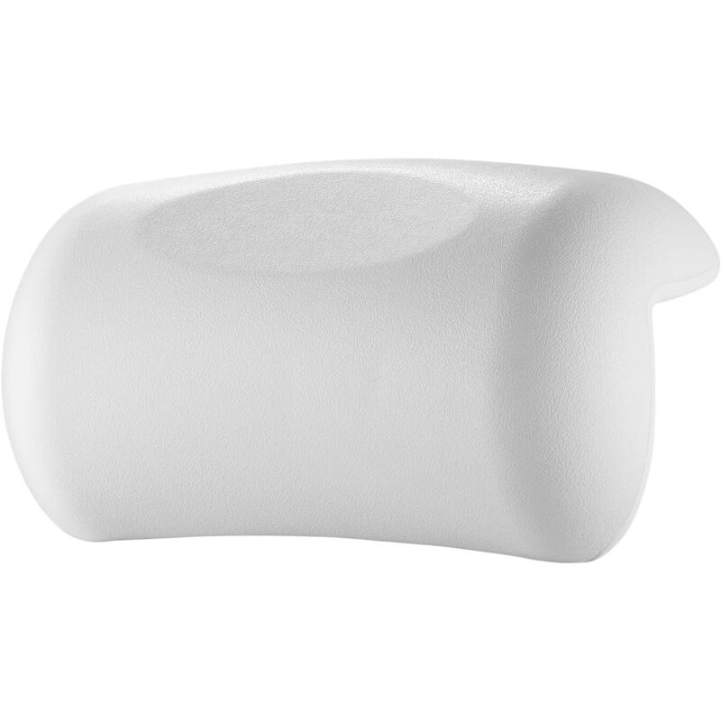 CA Almohada de baño, almohada de baño impermeable, alfombra de baño, almohada de baño con 2 ventosas, almohada de baño ergonómica, almohada para el cuello, almohada de baño extraíble - blanco