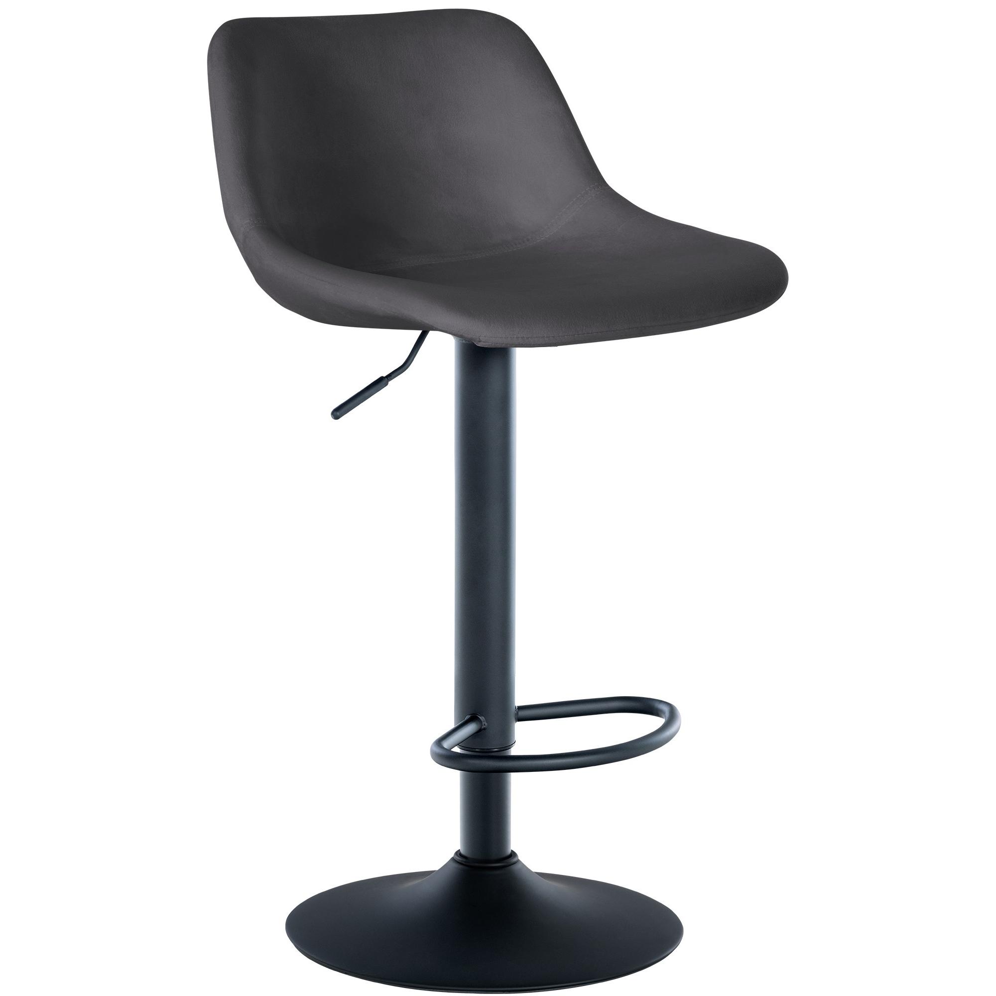 Taburete de bar Loft Gris oscuro,Terciopelo