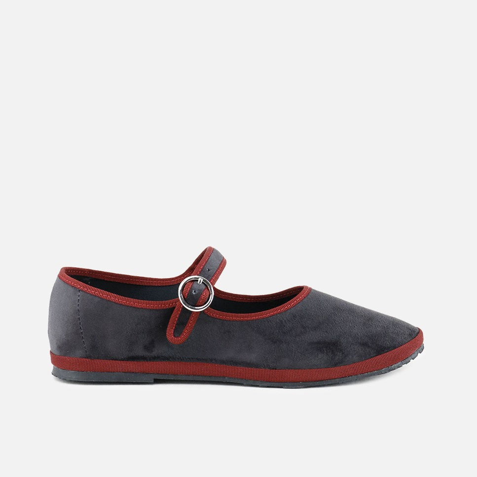 Merceditas Velluto Gris Eli By Venezianas | Eli 1957