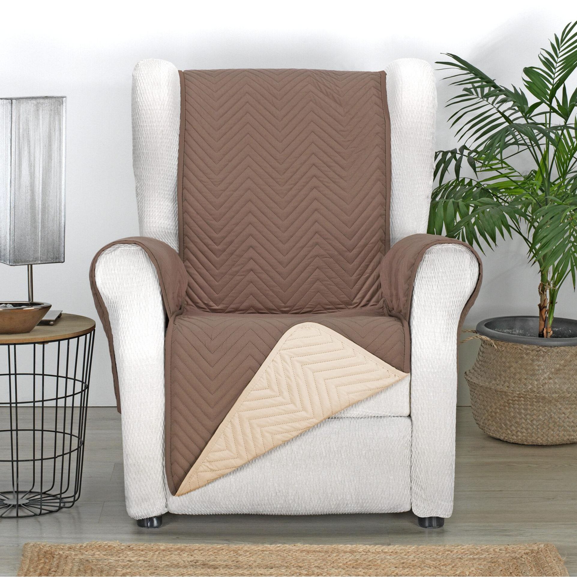 S&T Sofa Covers - Funda Cubre Sofá Reversible 1, 2, 3 y 4 plazas Modelo Mont - Ideal para proteger y cuidar el sillón o sofá