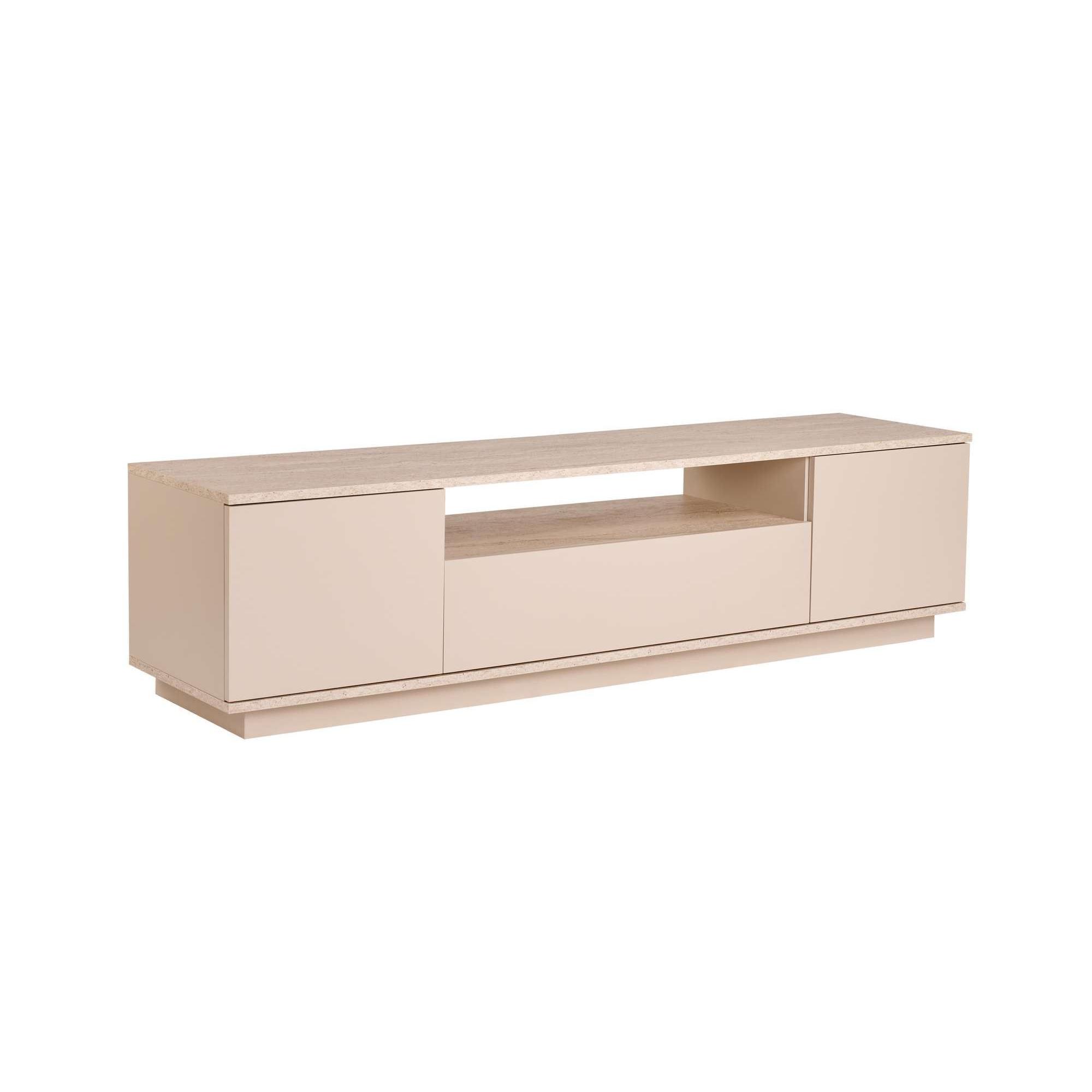 Habitat y Jardin - Mueble para televisión de madera <<Veramont>> - 180 x 44 x 44 cm - Beige