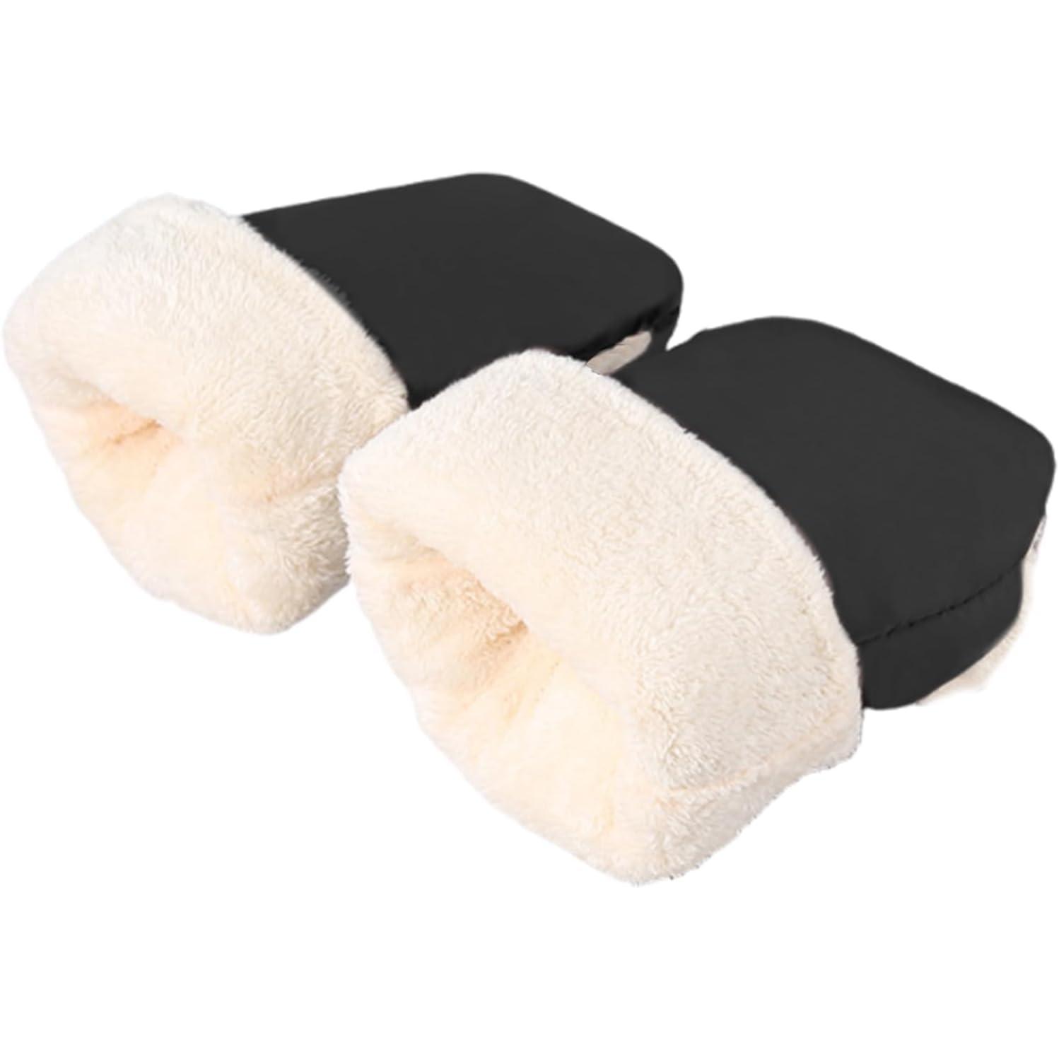 Guantes para cochecito de bebé, resistentes a la intemperie, 20x30cm, manoplas para cochecito, guantes para manillar de cochecito, diseño grueso y resistente al viento, para viajes al aire libre, recados diarios y paseos familiares.