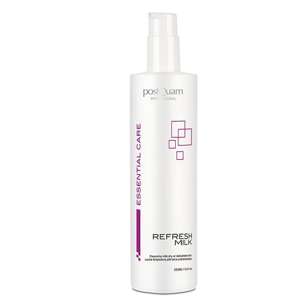 PostQuam - Leche Limpiadora Hidratante para Piel Seca o Deshidratada con Aloe Vera, Proteínas de Seda, Glicerina y Extracto de Hamamelis - Leche Facial Tonificante y Desmaquilladora que Combate la Sequedad Cutánea y Suaviza la Piel - 250 ml