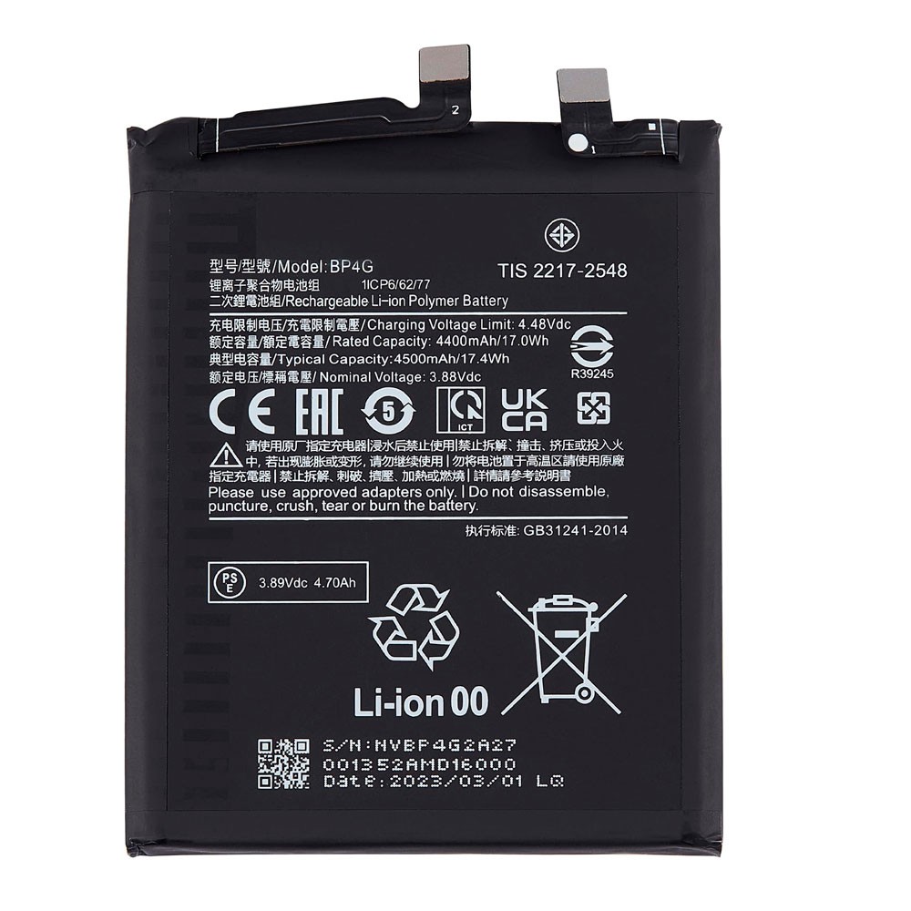 TODOBARATO 24HORAS Bateria BP4G Para Xiaomi Mi 13 4500mAh