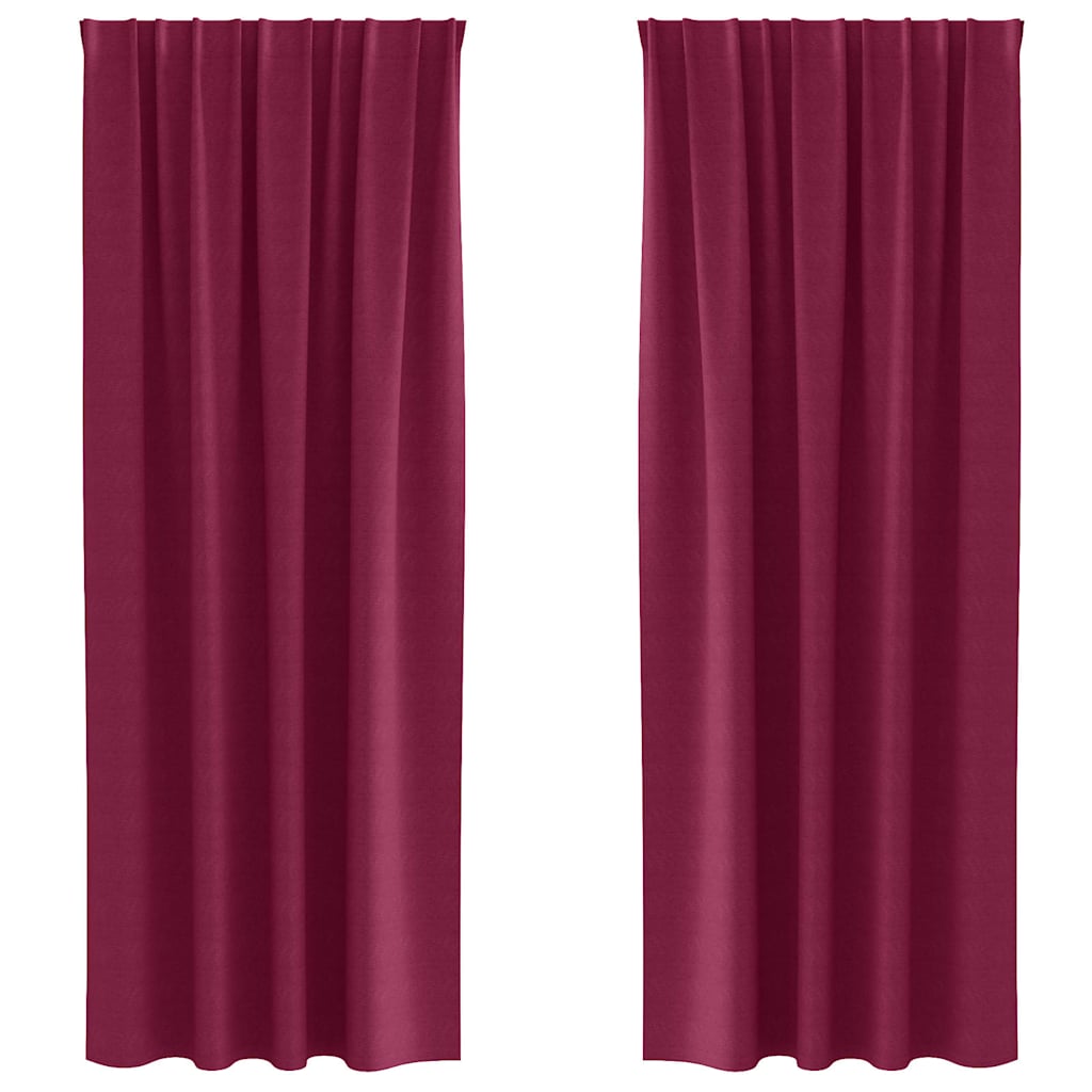 vidaXL Cortinas Opacas con Anillas 2 pcs 225 x 140 cm Poliéster
