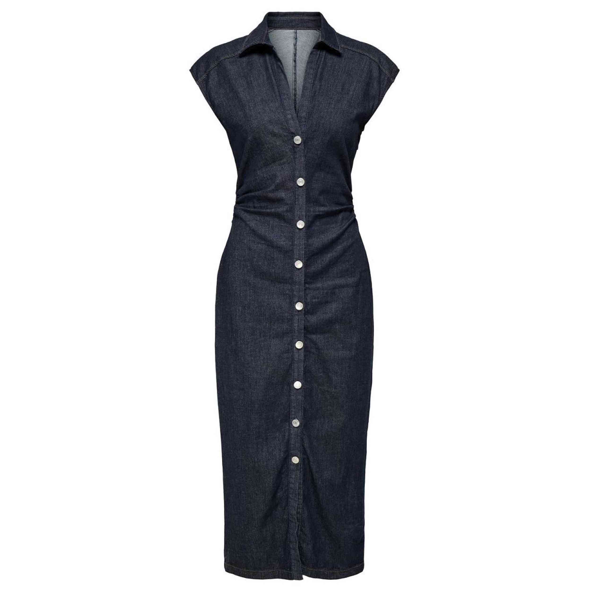 Vestido Only Onlbabe Capsleeve Midi Dress Dnm Rinse