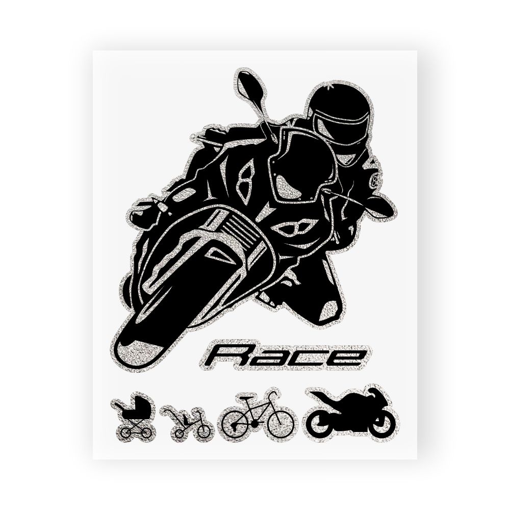 Pegatinas Evolution Biker Race Pegatinas 10x12 cm