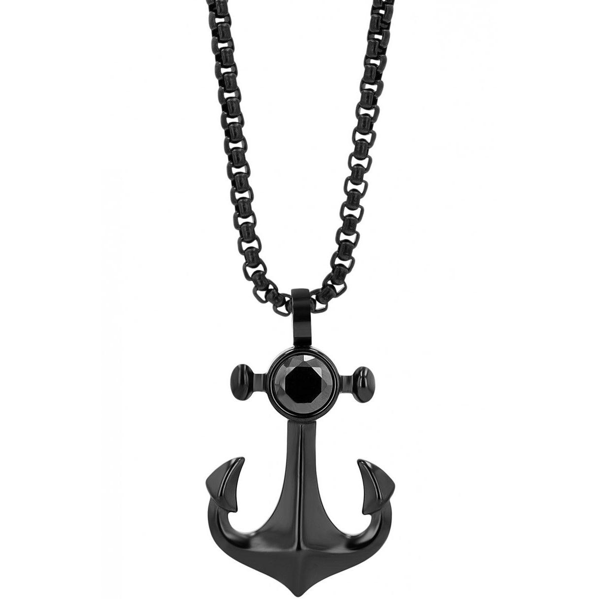 Akzent® Collar Preto em Aço Inoxidável Hipoalergênico