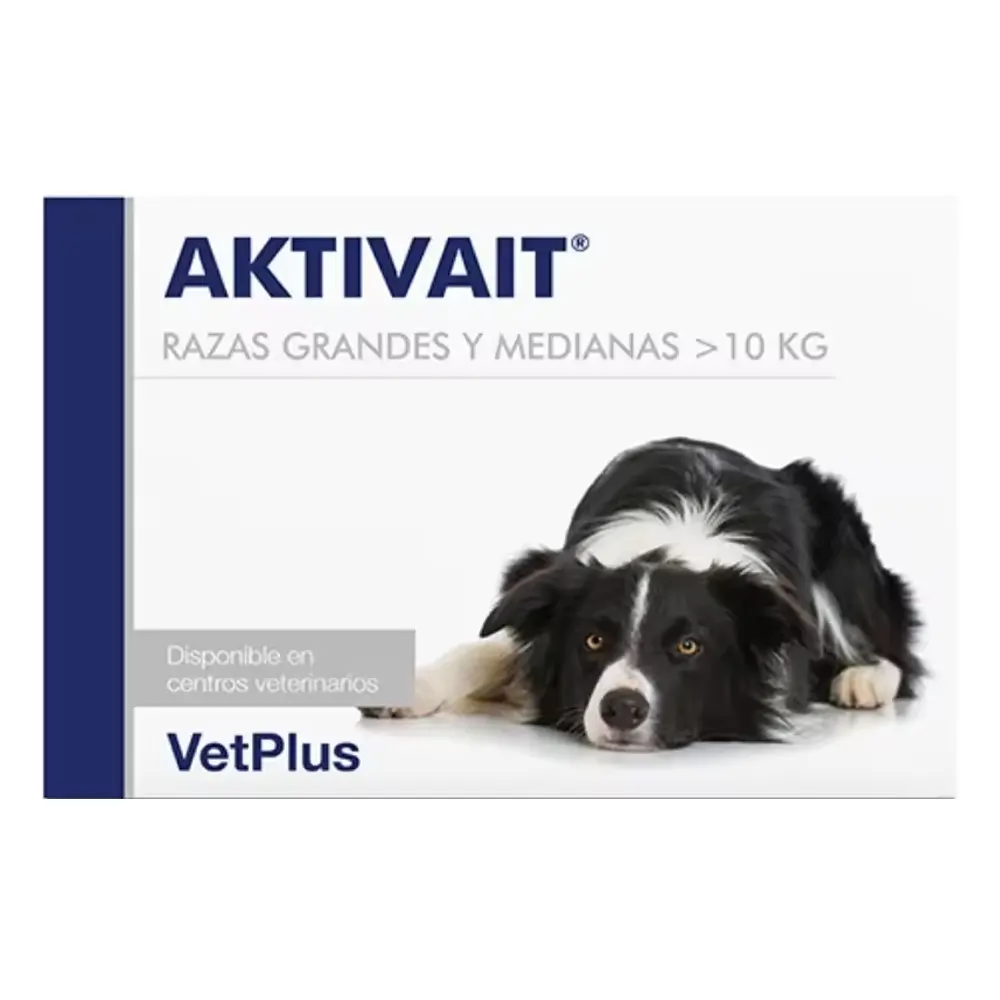 Aktivait razas medianas y grandes 60 comprimidos suplemento para la salud del sistema nervioso central de perros Vetpuls