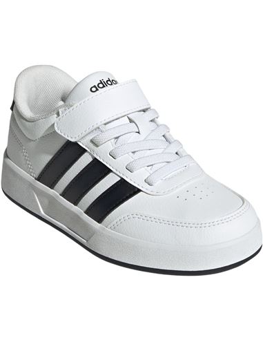 ZAPATILLAS SNEAKERS NIÑO NIÑA CORDONES ELASTICOS Y VELCRO ADIDAS BREAKNET 3.0 EL C FTWR WHITE JS3688