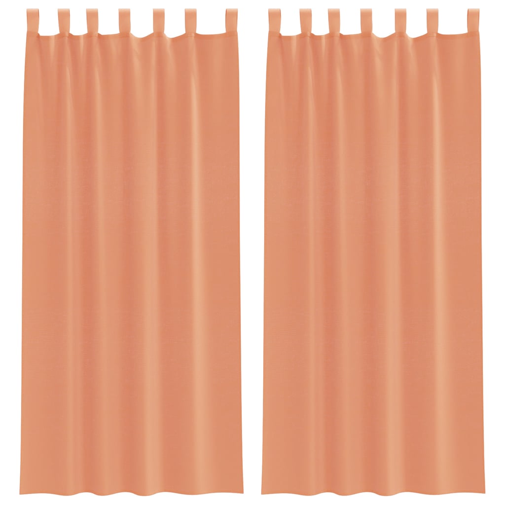 vidaXL Cortinas de gasa con trabillas 2 uds 140x225 cm