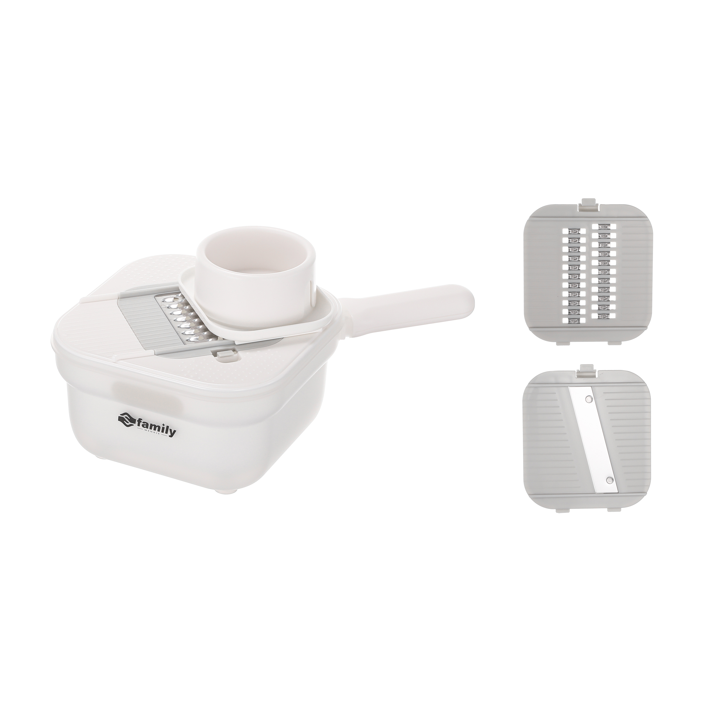 Family Ralladores 3 en 1 para Cocina Manual, Cortador de Verduras de Cocina, Rallador Multifuncional para Hogar, Certificado Eurofins