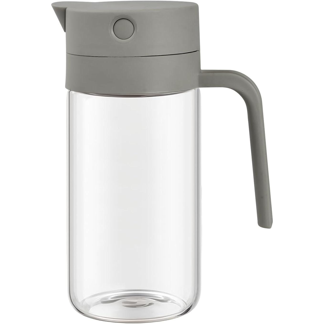 Botella de Cristal para Aceite de Oliva 550 ml – Dispensador Antigoteo con Tapa Automática Abatible, Ideal para Aceite, Vinagre, Cocina Saludable, Parrillas, Ensaladas y Repostería
