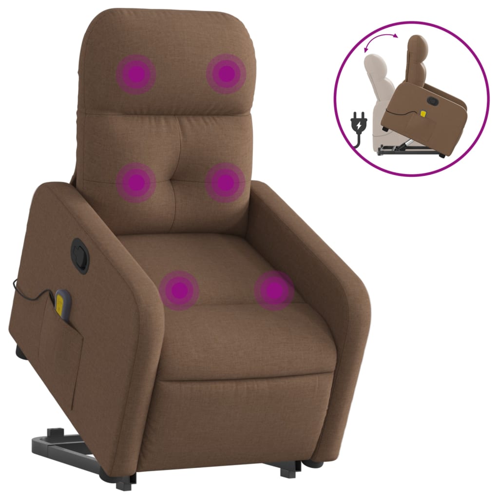 Vidaxl Silla de Masaje Reclinable de Pie de Tela Gris Claro, Gris Oscuro, Negro