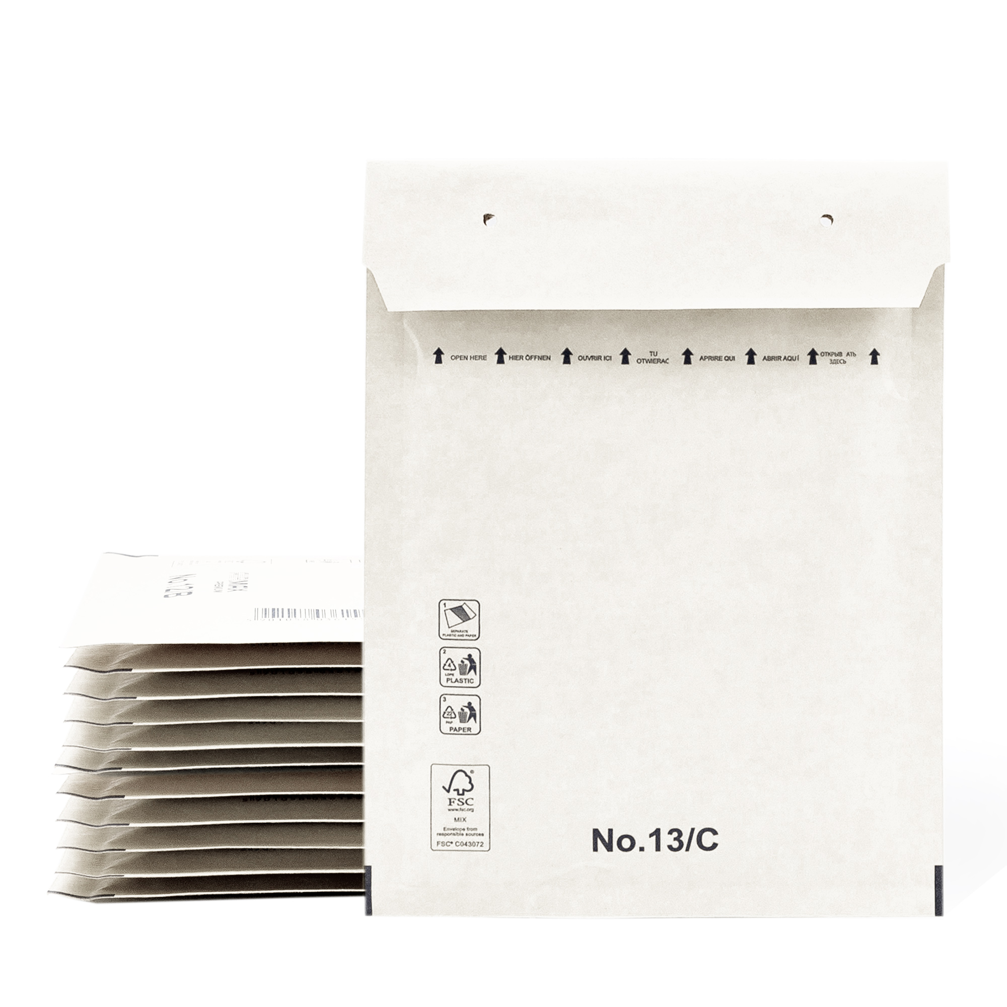 Sobres Acolchados, Sobres para Envíos, Bolsas de Papel con Interior de Burbujas, Color Blanco, Bolsas para Envíos con Cierre Adhesivo - Ofituria (100 Sobres, 150x220mm)
