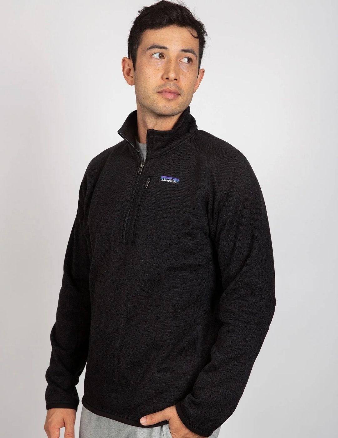 Polar Patagonia M´s Better 1/4 zip Negro Hombre
