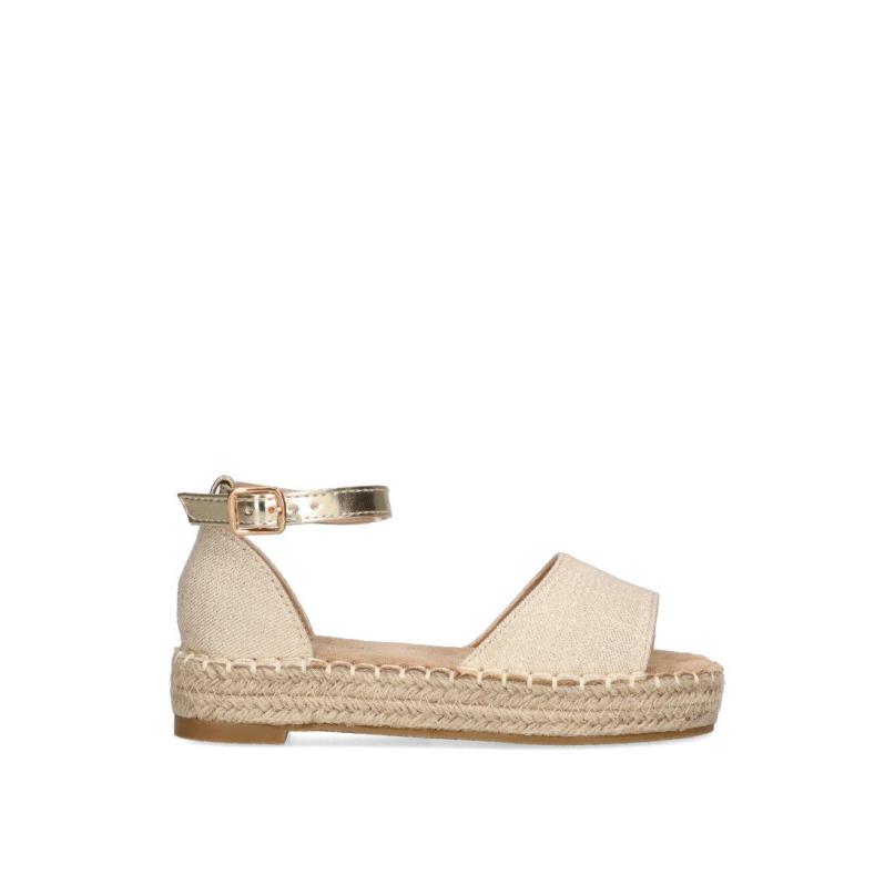 Sandalia Luna Kids - Niña - Suela Plana - Modelo Rbs930 - Color Oro