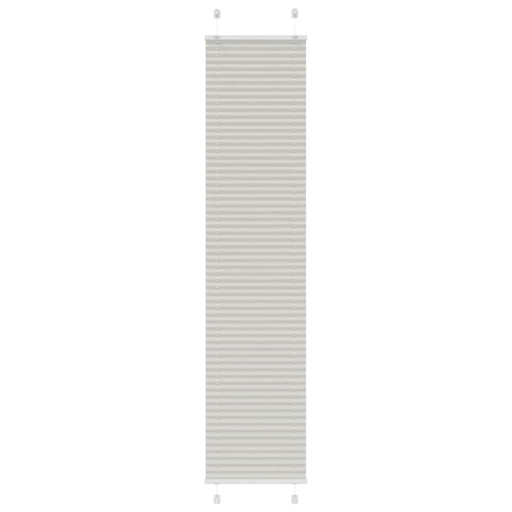 vidaXL Estor Plisado gris claro 50x200 cm Tela Ancho 49,4 cm Poliéster