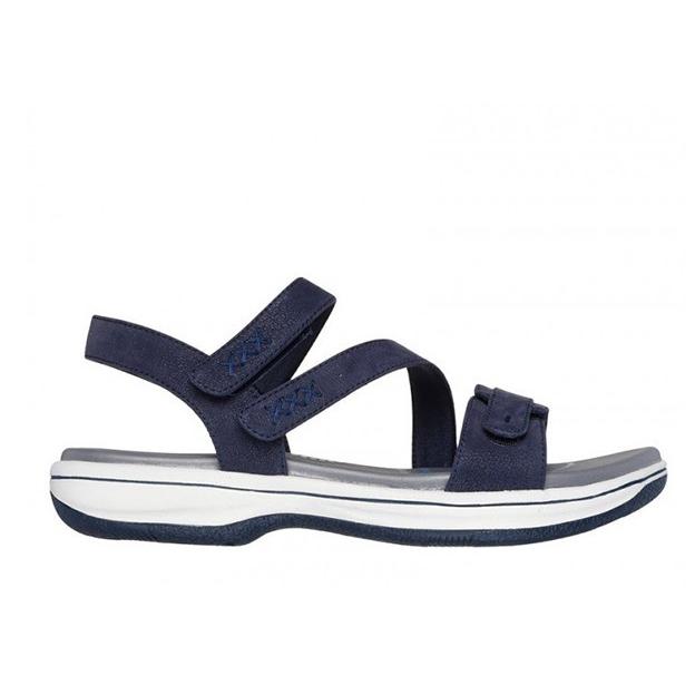 Sandalia 3 Velcros Mujer Skechers 163474 Azul Marino