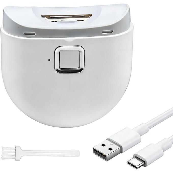 Cortaúñas eléctrico con borde silencioso de 2 velocidades, luz LED y atrapador de recorte integrado, cuidado de uñas de seguridad recargable para adultos, mujeres, personas mayores, bebés y niños