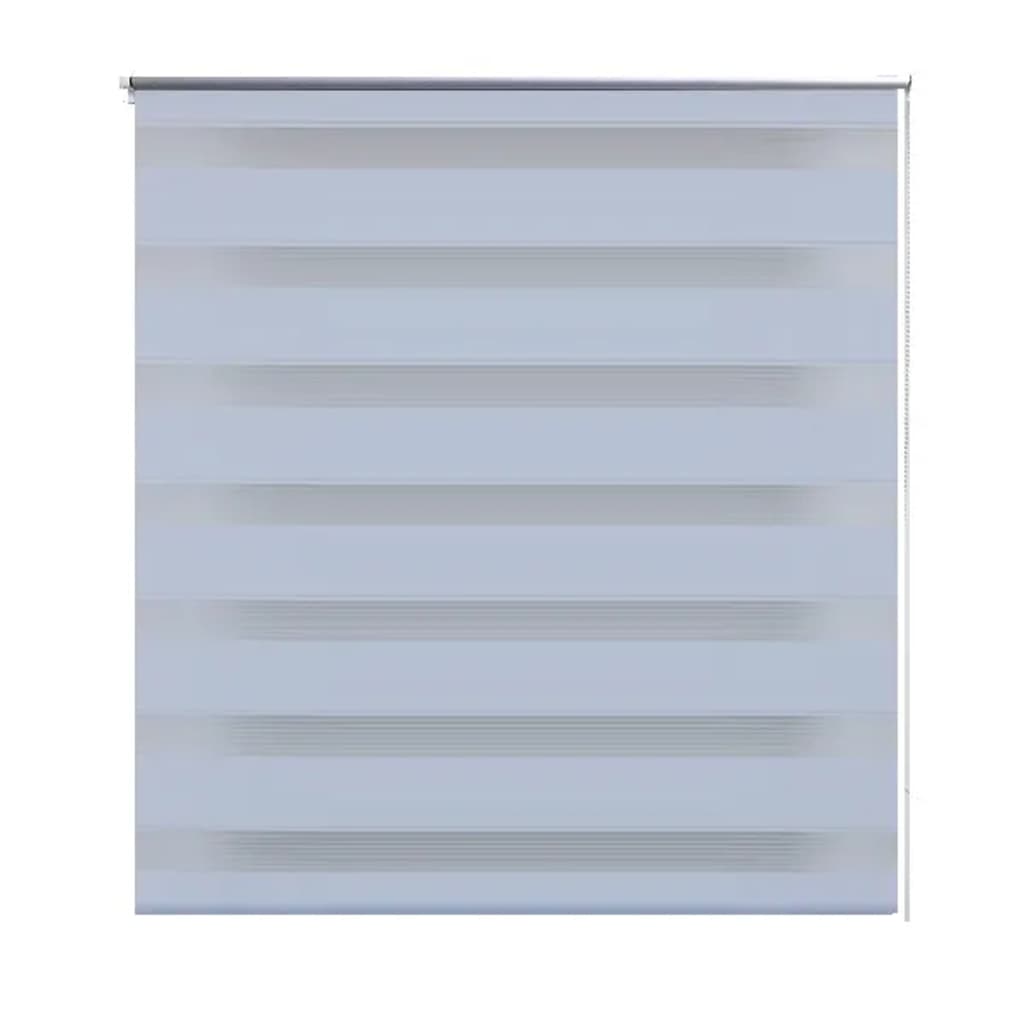 Vidaxl Persiana Cebra Enrollable 140 X 175cm Blanco