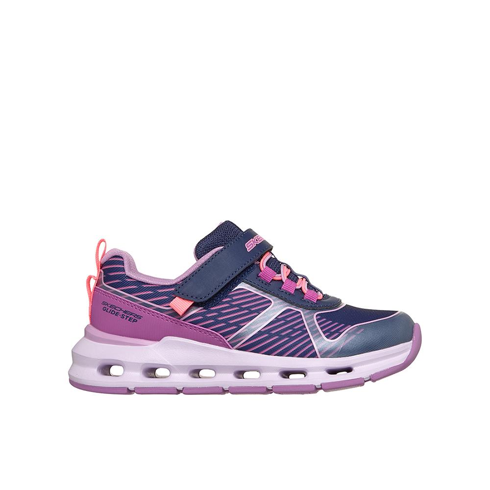 Skechers Deportivas de Niña Glide-Step Sprint Lines modelo 303686L_NVMT color Morado con velcro 90087