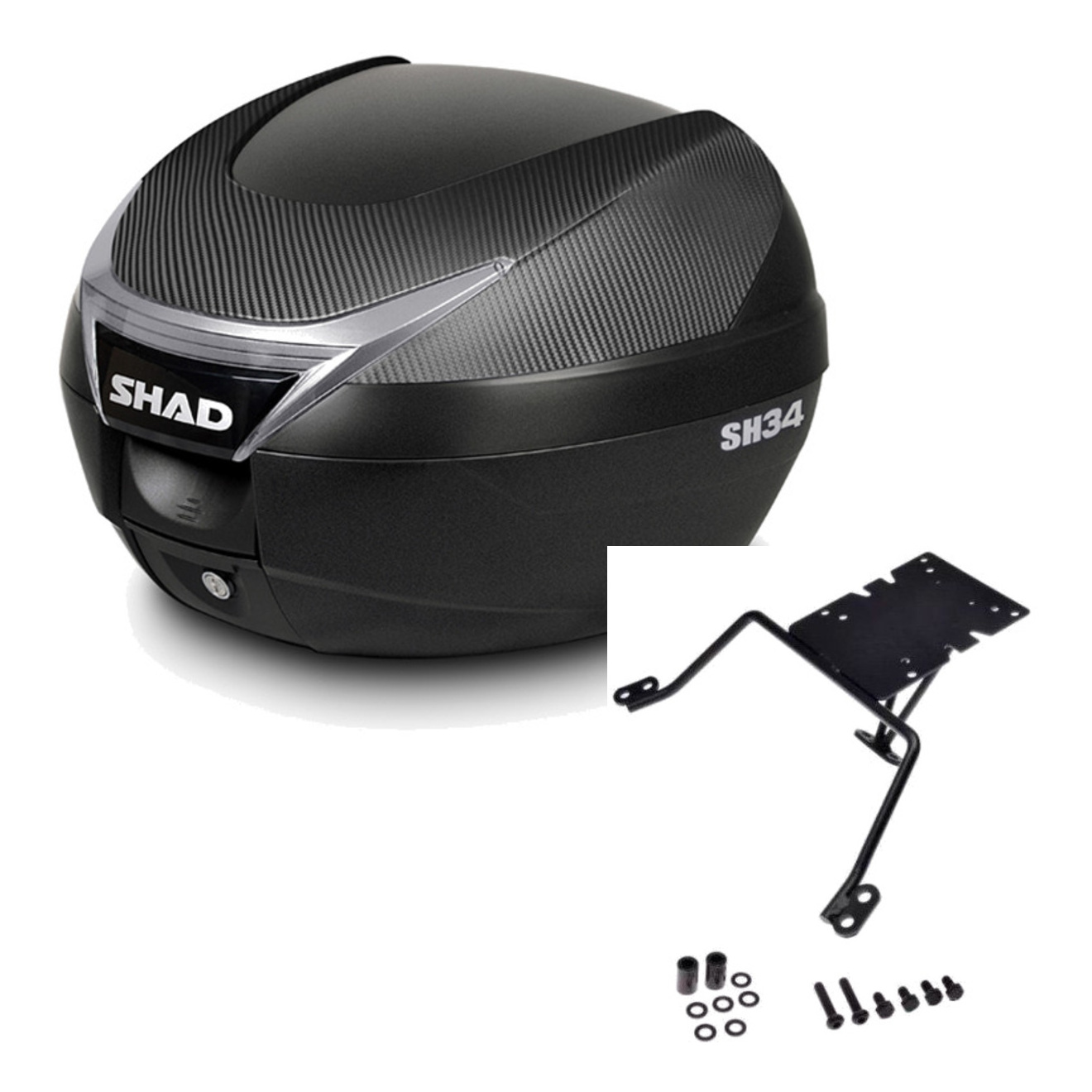 Baul Trasero + Herraje Montaje Sh34 Carbon KIT-185024