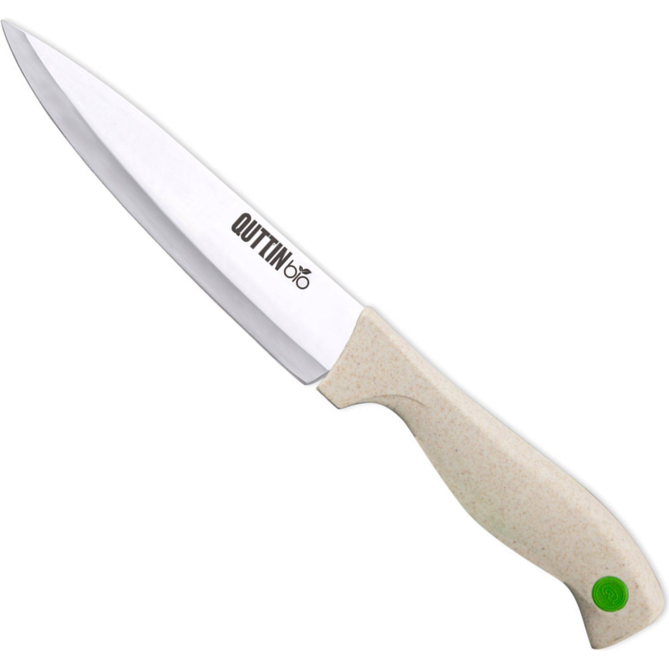 Quttin - Cuchillo Cocina Gama Bio 15cm - Hoja Afilada y Resistente, Mango Antideslizante Ideal para Cortes Precisos