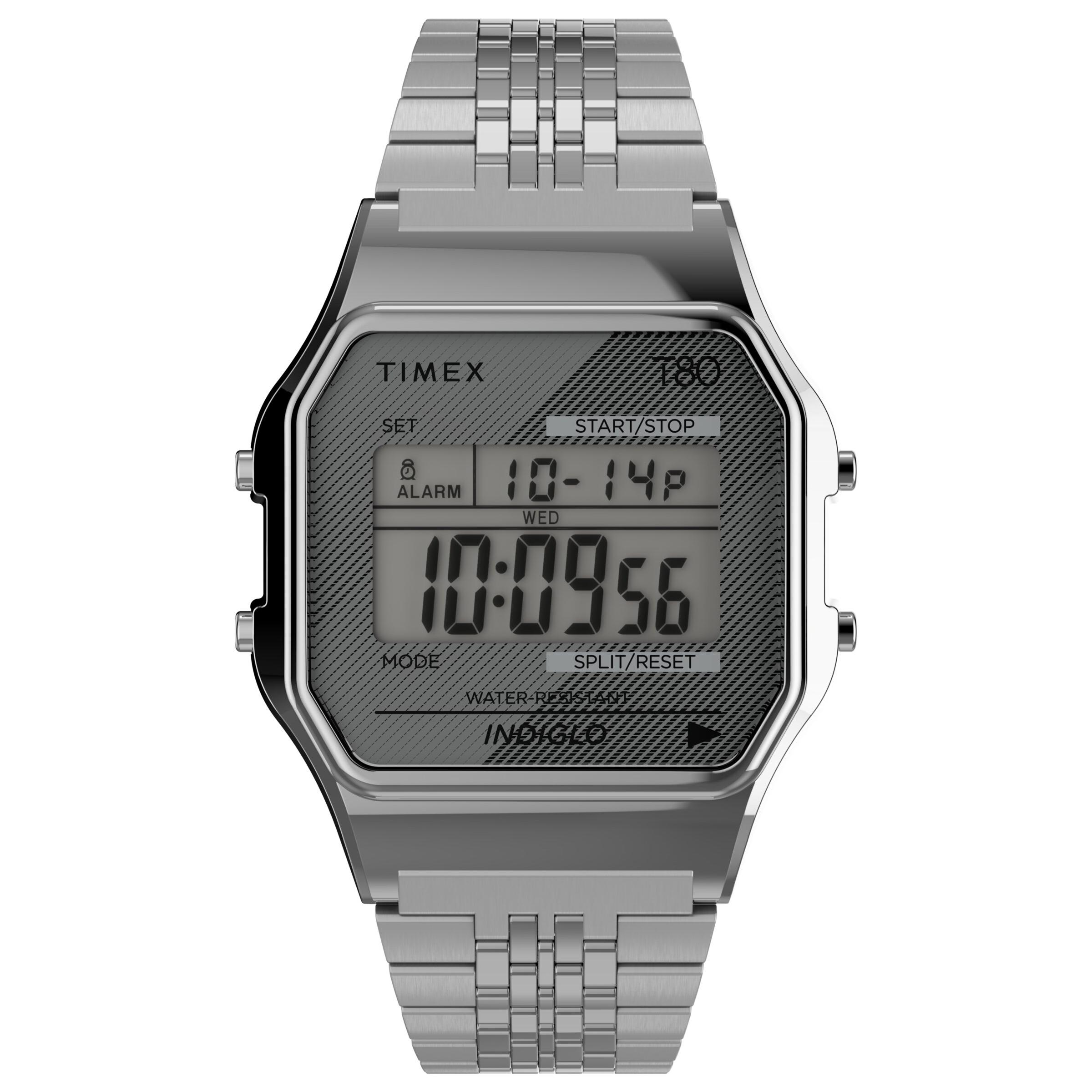 Timex Reloj Hombre, Mujer Caja De Policarbonato Pulsera Acero De Color Plateado Resistente Al Agua 3 Atm Tw2r79300